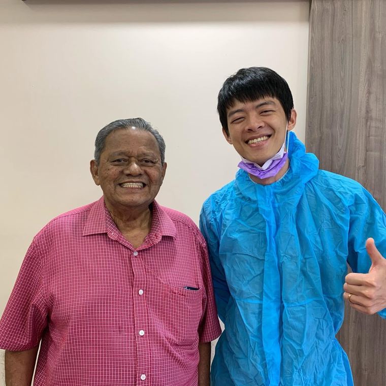 Dr. Arthur with a patient and his father at iCare Dental IOI City Mall Putrajaya
